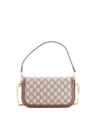 Pre-Owned Gucci East West Horsebit 1955 Shoulder Bag Gg Coated Canvas with Leather