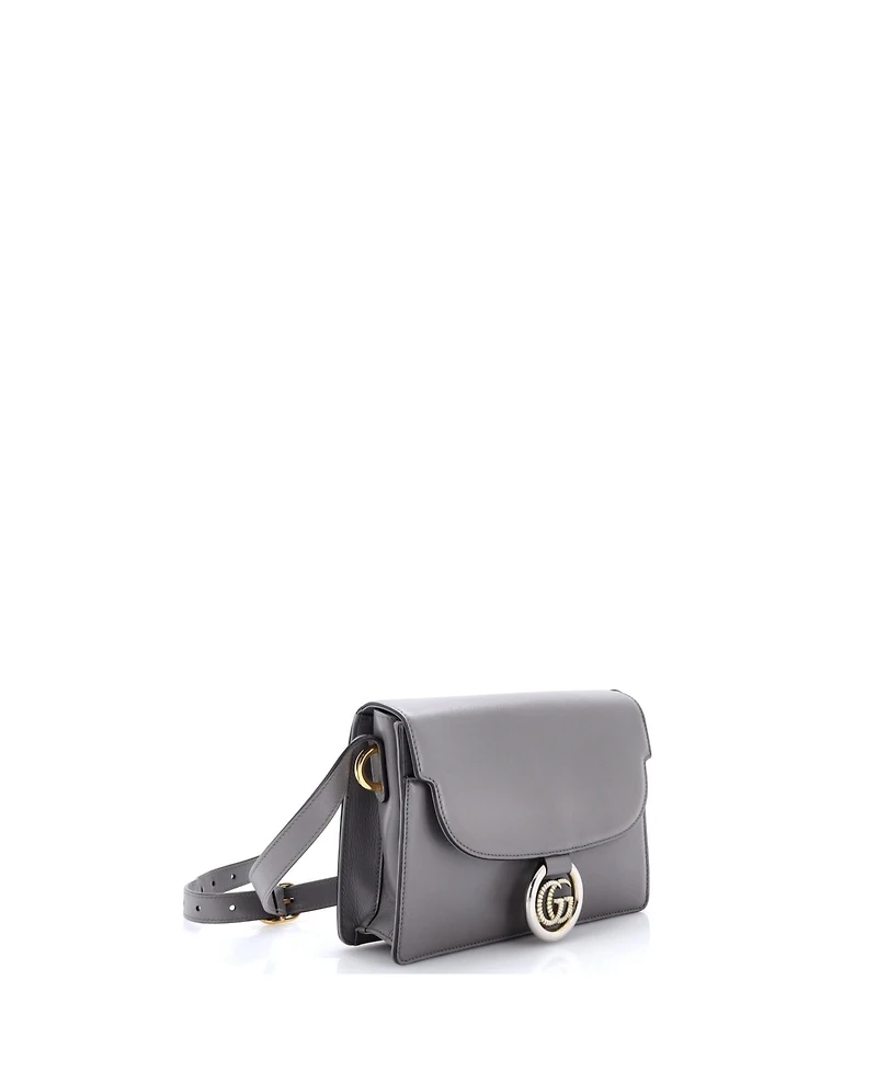 Pre-Owned Gucci Small Gg Ring Shoulder Bag Leather