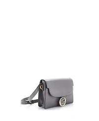 Pre-Owned Gucci Small Gg Ring Shoulder Bag Leather