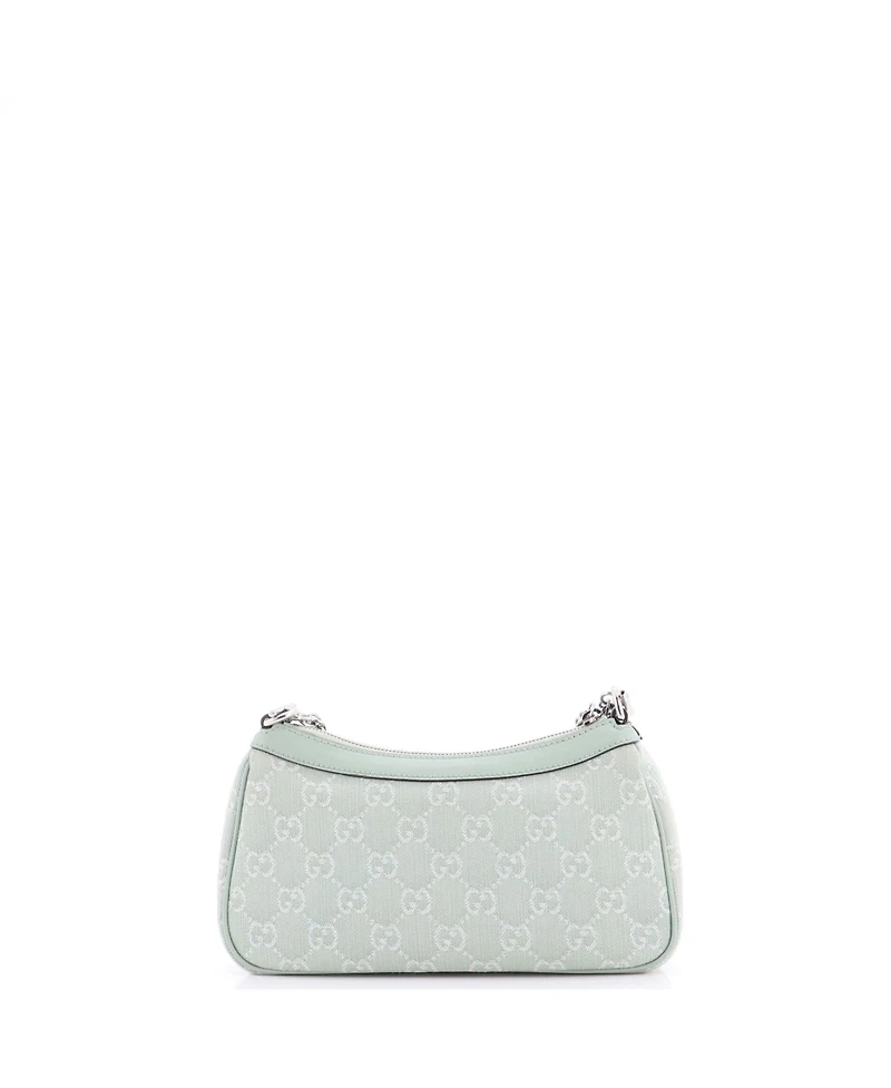Pre-Owned Gucci Small Ophidia Zip Pochette Shoulder Bag Gg Denim