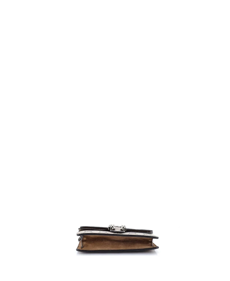 Pre-Owned Gucci Super Mini Dionysus Bag Gg Coated Canvas