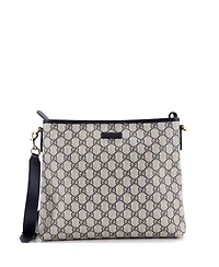 Pre-Owned Gucci Zip Top Messenger Bag Gg Coated Canvas