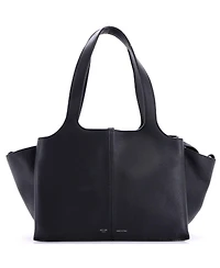 Pre-Owned Celine Small Tri-Fold Shoulder Bag Grained Calfskin