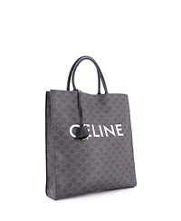 Pre-Owned Celine Large Vertical Cabas Tote Triomphe Coated Canvas