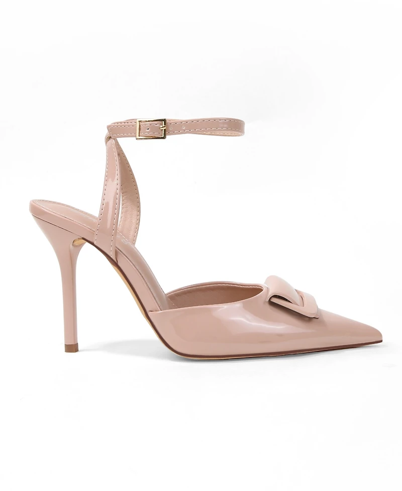 Berness Women's Cindee Patent Buckle Stiletto Pumps