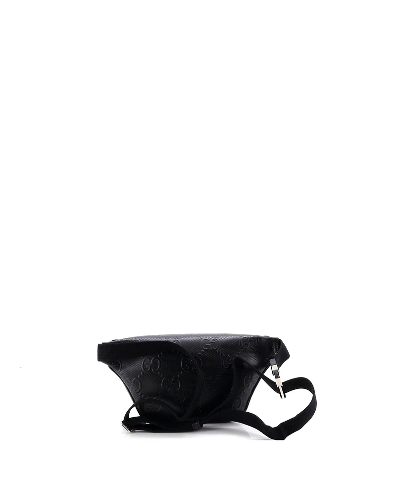 Pre-Owned Gucci Small Belt Bag Gg Embossed Perforated Leather