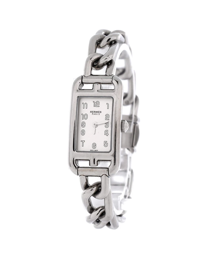 Pre-Owned HERMES Nantucket Quartz Watch in Stainless Steel 17mm
