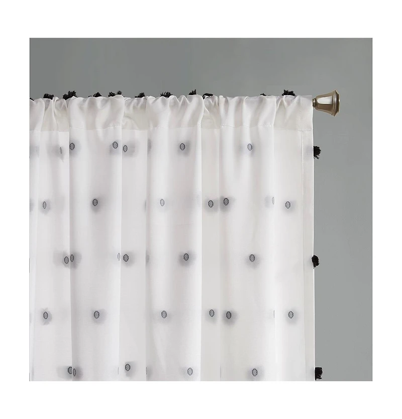 Avobird Pom Pom Emb hed Curtain Panel