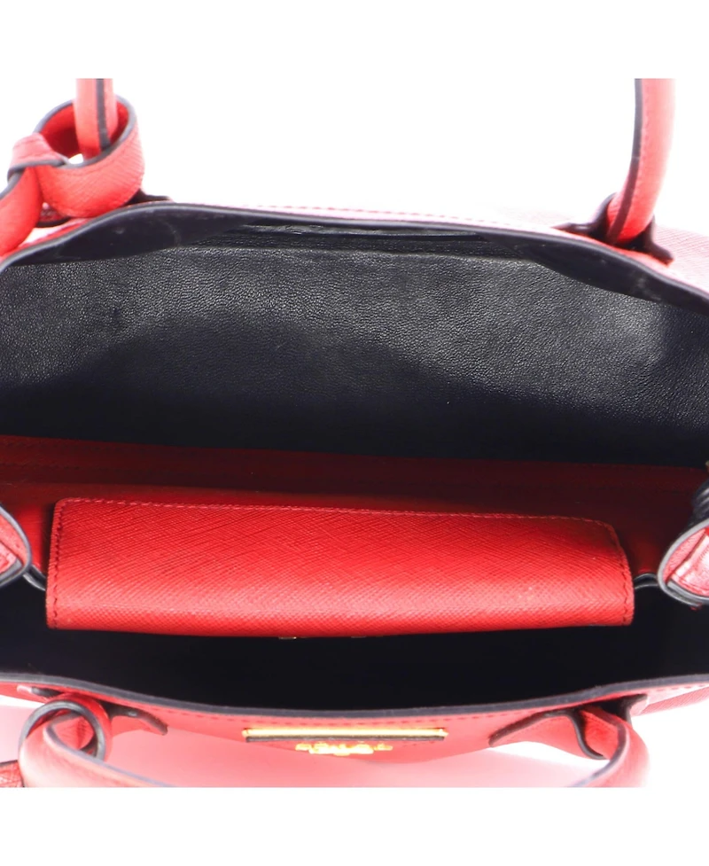 Pre-Owned Prada Mini Cuir Double Tote Saffiano Leather