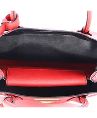 Pre-Owned Prada Mini Cuir Double Tote Saffiano Leather