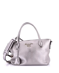 Pre-Owned Prada Small Dual Strap Zip Tote Vitello Daino