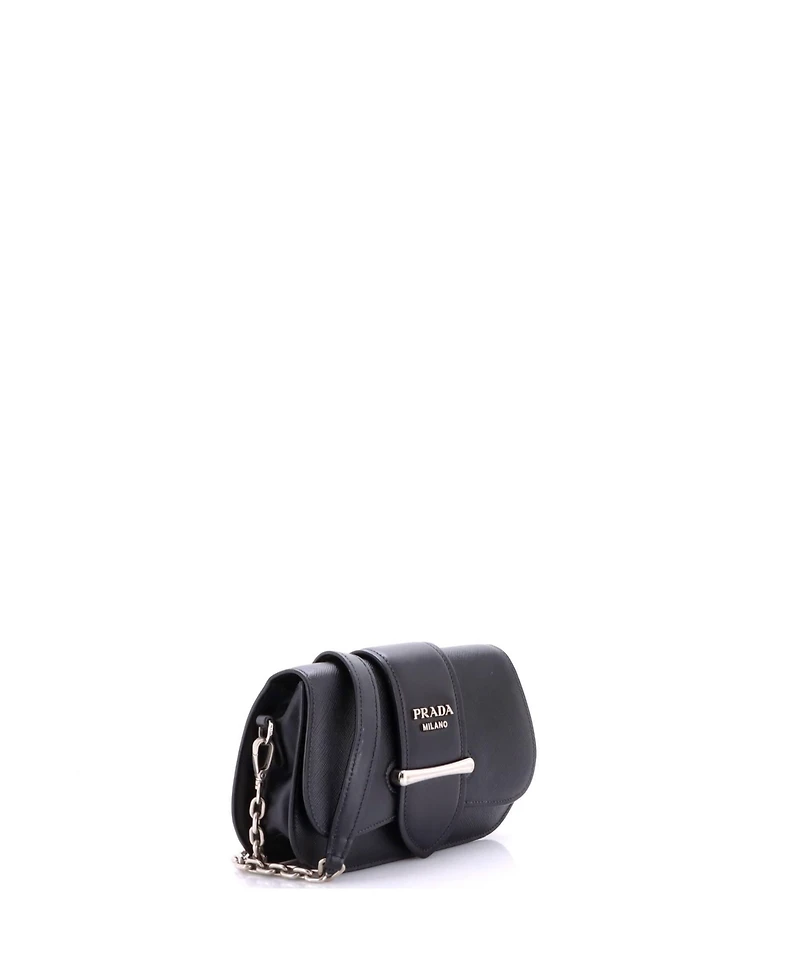 Pre-Owned Prada Mini Sidonie Shoulder Bag City Calf with Saffiano