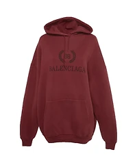 Pre-Owned Balenciaga Women's Logo Print Cotton Oversized Hoodie
