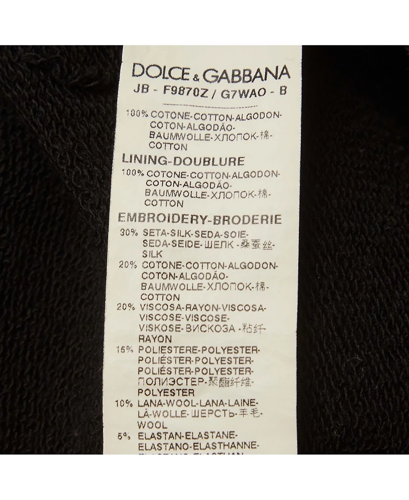 Pre-Owned Dolce & Gabbana Women's Cotton Dg Family Patch Hoodie