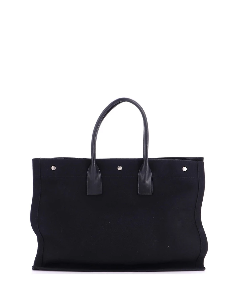 Pre-Owned Saint Laurent Large Rive Gauche Shopper Tote Canvas
