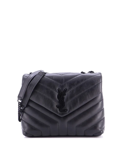 Pre-Owned Saint Laurent Small Loulou Shoulder Bag Matelasse Chevron Leather