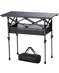 Piscifun Folding Camping Table Aluminum Portable Picnic Adjustable Height Outdoor Beach Bbq
