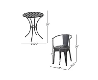 sumyeg Modern 3-Piece Patio Bistro Set