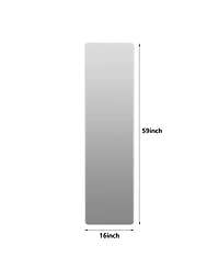 Busdays 59 x 16 Inch Rectangular Full Length Wall Mirror 5mm Copper Free Silver Glass Dressing Mirror for Bedroom Closet Shatter Resistant Backing