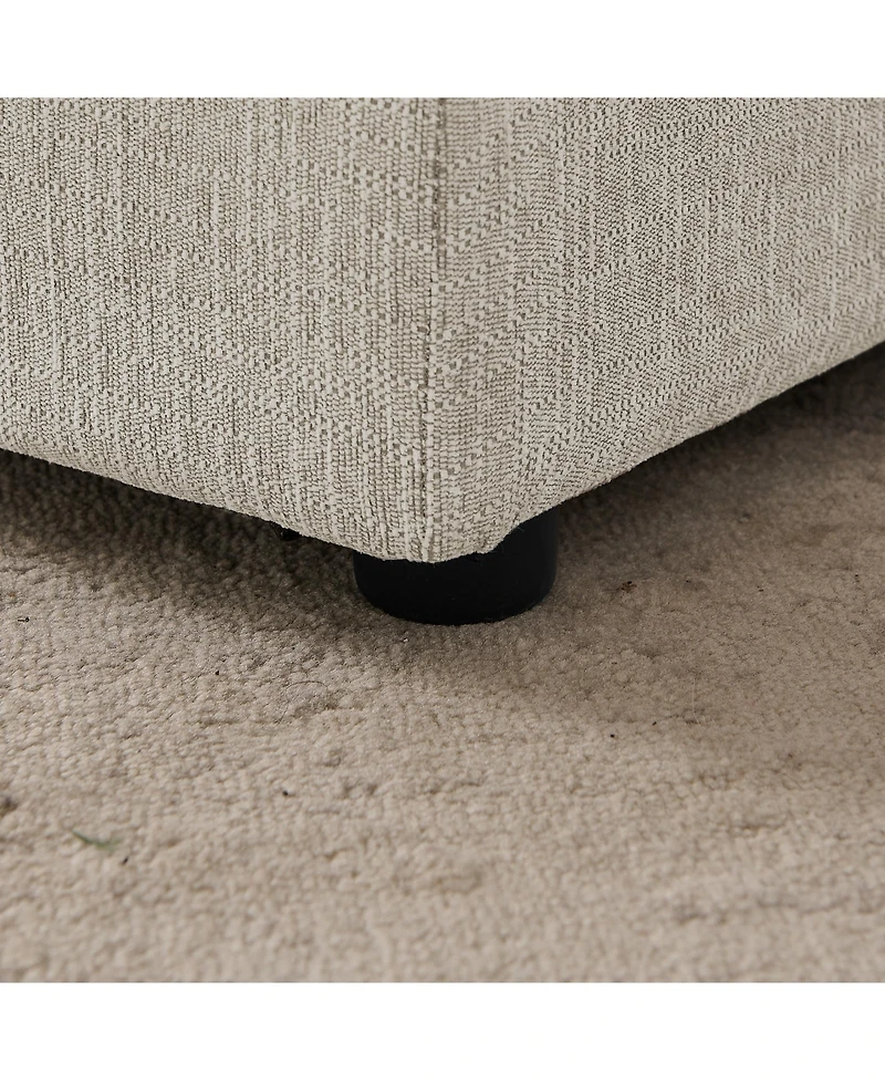 Zeny Oversized Pet Sofa for Medium, Large Dogs Modern Irregular Wave Backrest, Single Armrest, Premium Breathable Linen Fabric
