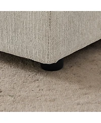 Zeny Oversized Pet Sofa for Medium, Large Dogs Modern Irregular Wave Backrest, Single Armrest, Premium Breathable Linen Fabric