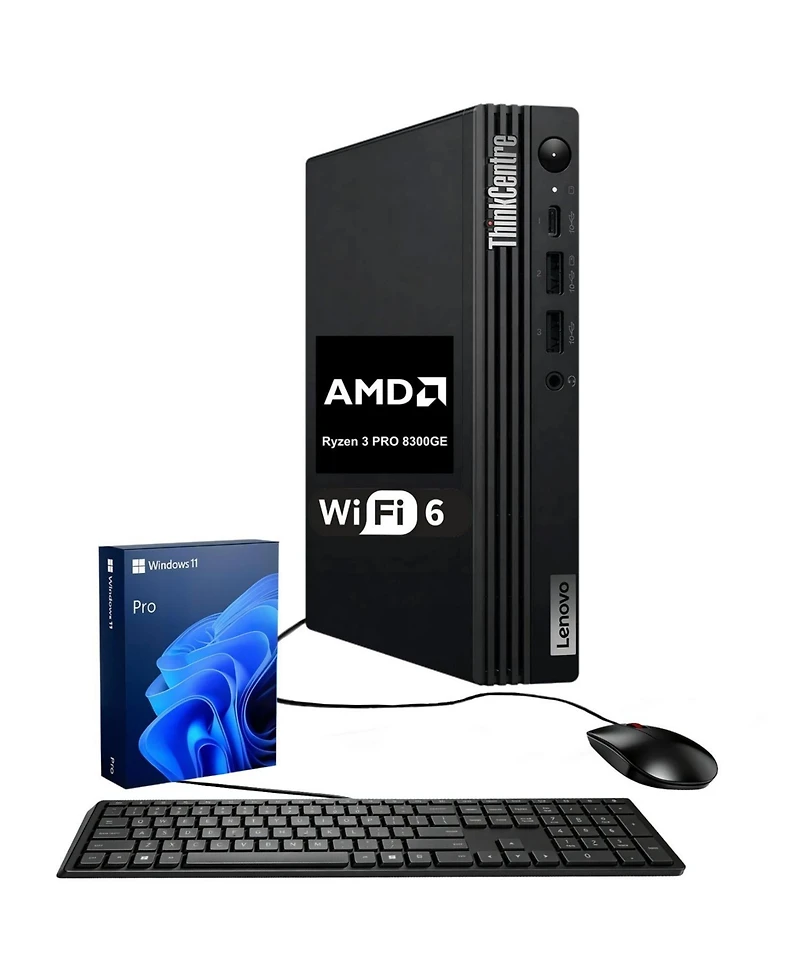 Lenovo ThinkCentre Business Mff Desktop, Amd Ryzen 3 8300GE, Amd Radeon Graphics, 16GB DDR5, 1TB Ssd, Win11 Pro