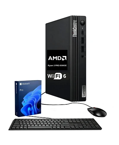 Lenovo ThinkCentre Business Mff Desktop, Amd Ryzen 3 8300GE, Amd Radeon Graphics, 16GB DDR5, 1TB Ssd, Win11 Pro