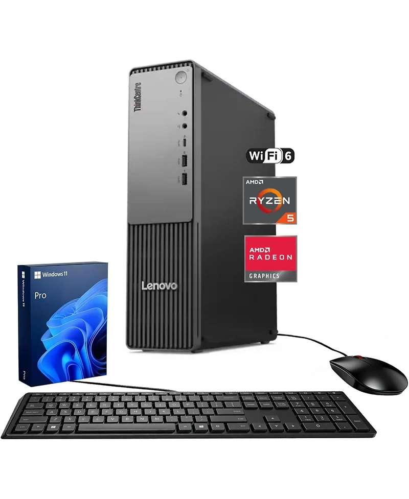 Lenovo ThinkCentre Neo 55s Sff Amd Ryzen 5 220, 64GB DDR5, 1TB Ssd, Windows 11 Pro, Amd Radeon Graphics