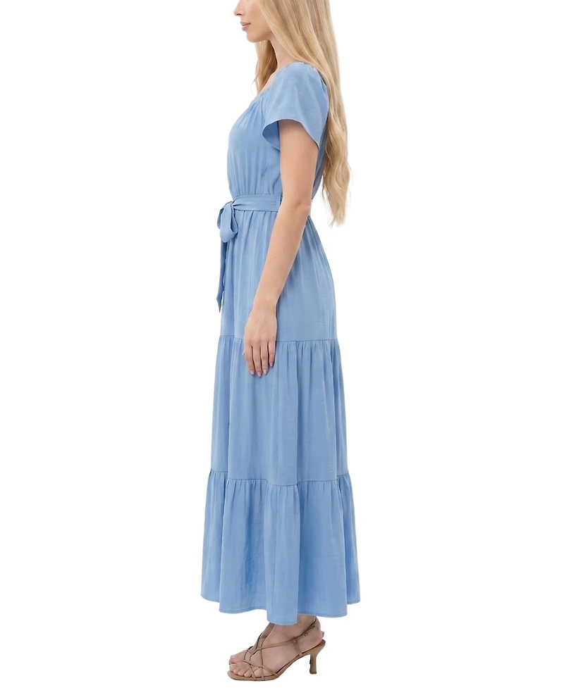 Ny Collection Womem's Square Neck Maxi Dress