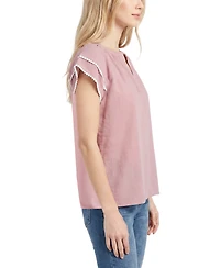 Ny Collection Women's Double-layer V-Neck Top