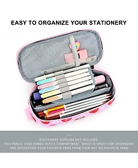 Danrong Multi-Slot Pencil Case with Cute Patterns – School Stationery Organizer for Girls and Children