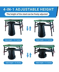 Piscifun Portable Folding Table Stool Set Lightweight Collapsible Camping Picnic Beach Fishing Outdoor Mesh Storage