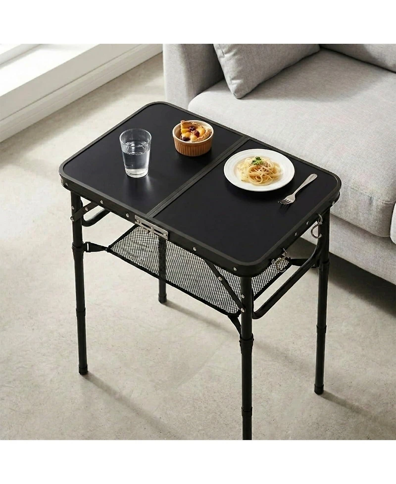 Piscifun Folding Tv Tray Table Adjustable Height Portable Sofa Snack Storage Lightweight Aluminum Indoor Outdoor