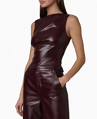 Joe's Jeans Women's The Meg Ruched Sleeveless Top