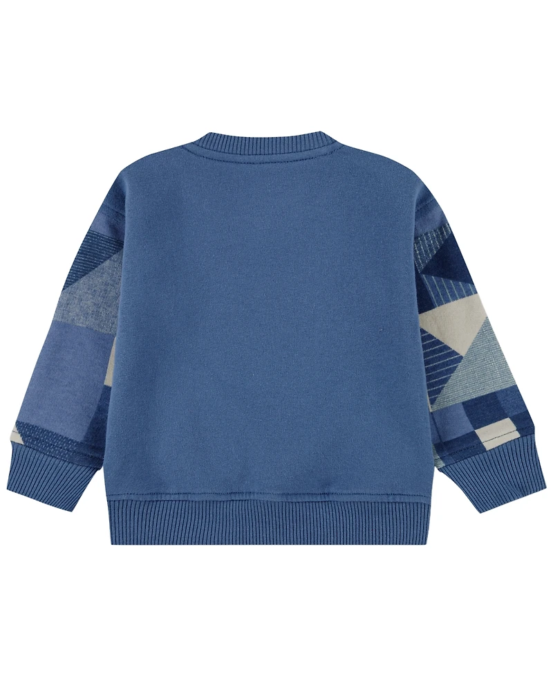 abercrombie kids Baby Boys' Essential Patchwork Long-Sleeve Sweatshirt