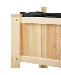 47" x 23" x 64" Wood Planter Box w/ Spacious Growing Area for Veggies