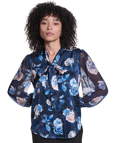Karl Lagerfeld Paris Women's Long-Sleeve Blouse