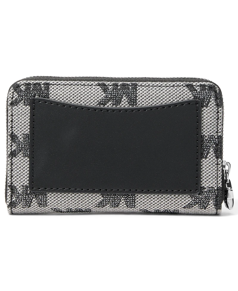 Michael Michael Kors Silver-Tone Hardware Compact Card Case Wallet