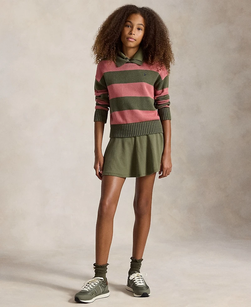 Polo Ralph Lauren Girls' 7-16 Striped Long-Sleeve Sweater