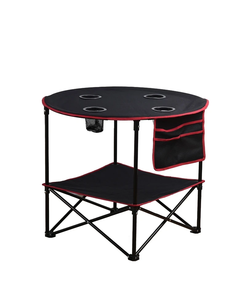 Piscifun Camping Table Folding Picnic Cup Holders Collapsible Canvas Portable Outdoor Bbq Fishing
