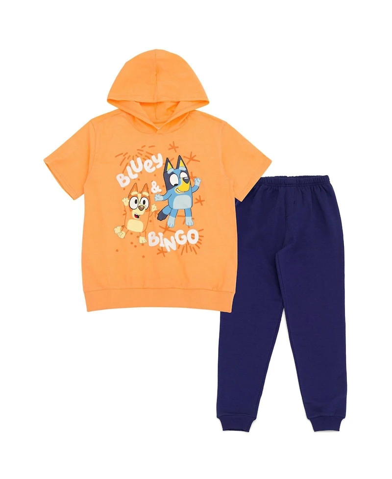 Bluey Toddler Boy's (2T-4T) 2-Piece Hooded Tee and Joggers Set