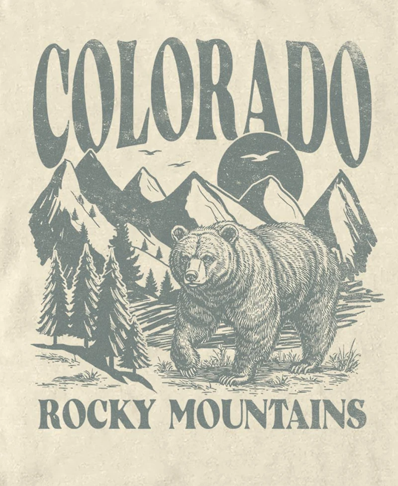 Fifth Sun Men's Generic Rocky Mtns Bear T-Shirt