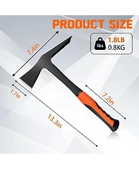 Xdovet Brick Hammer Rock Pick Mason Tool Shock Reduction Handle