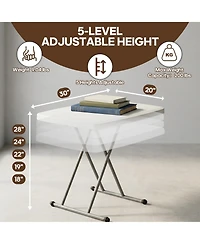 Piscifun Adjustable Height Folding Table Portable Hdpe Laptop Dining Camping Tv Tray
