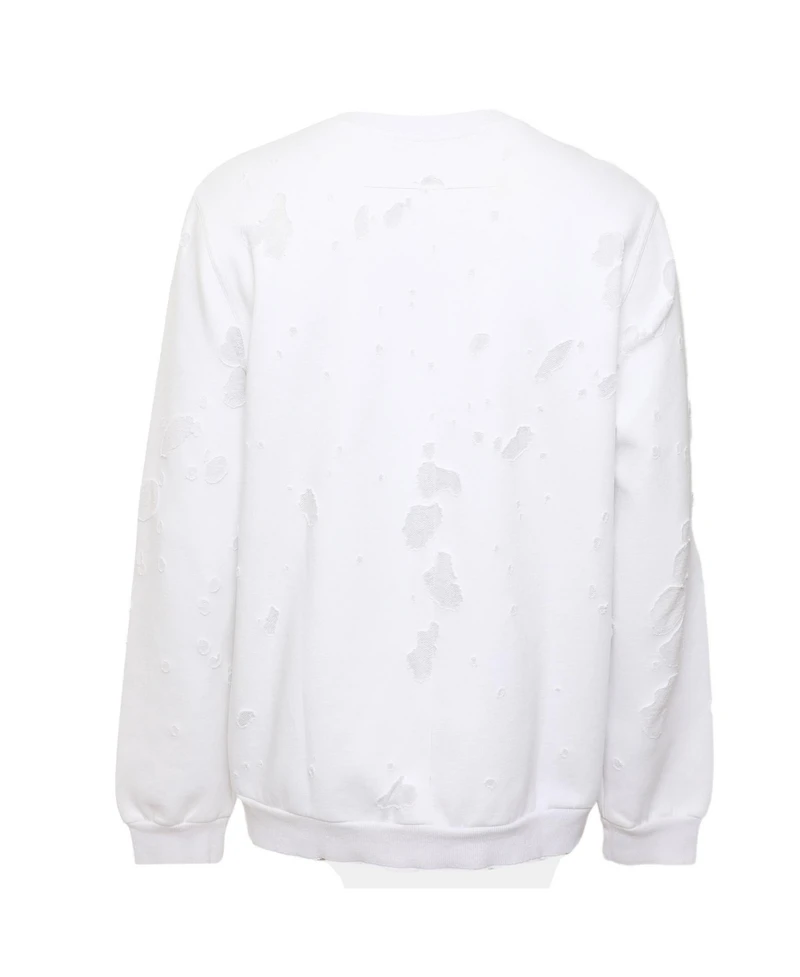 Pre-Owned Givenchy Men's Jersey Distressed Logo Sweater