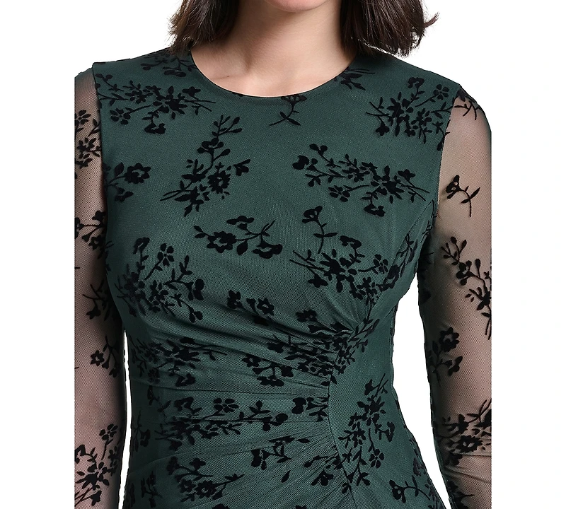 Jessica Howard Women's Crew Neck Midi Dress