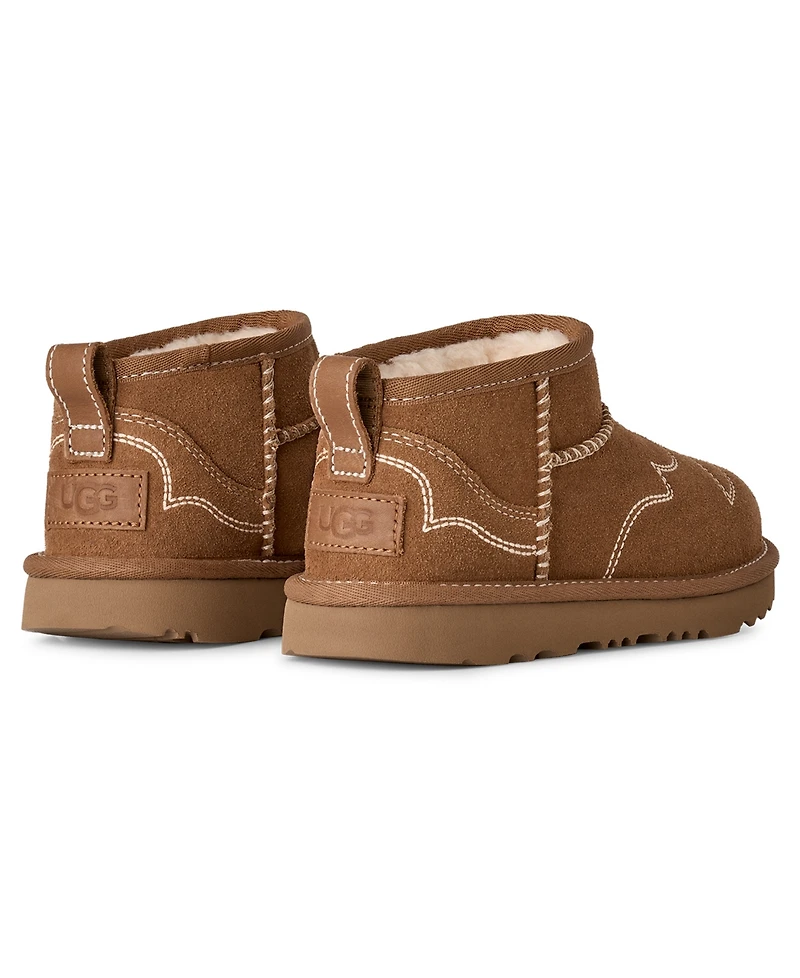 Ugg Kids Classic Ultra Mini Western Round Toe Booties