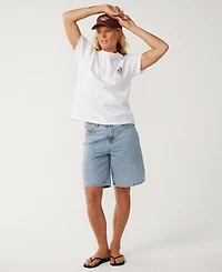 Rip Curl Women's Surf Puff Party Pack Graphic Relaxed Crewneck T-Shirt