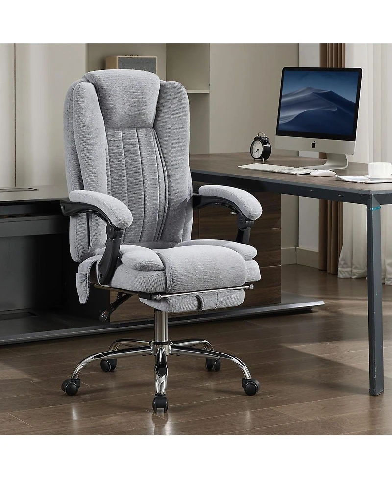Streamdale Furniture Massage Office Chair with Heat, 6 Vibration Points, and Footrest