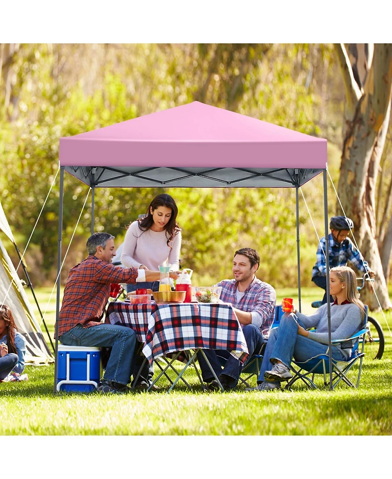 Sugift 6.6 x 6.6 feet Outdoor Pop Up Canopy Tent with Upf 50+ Sun Protection